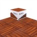 Acacia Wood Outdoor Flooring Tile Wooden Interlocking Patio Tiles with UV Protection Oiled Finish Snap Lock for Decking Patio Deck Floor Shower Balcony Backyard Hardwood Boards 12” x 12” Pack of 10