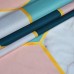 Geometry Shower Curtain, Marble Color Block Shower Curtain with 12 Hooks, Waterproof Durable Shower Curtain for Bathroom, Pink Blue Modern Bathroom Decor, 69" × 70"